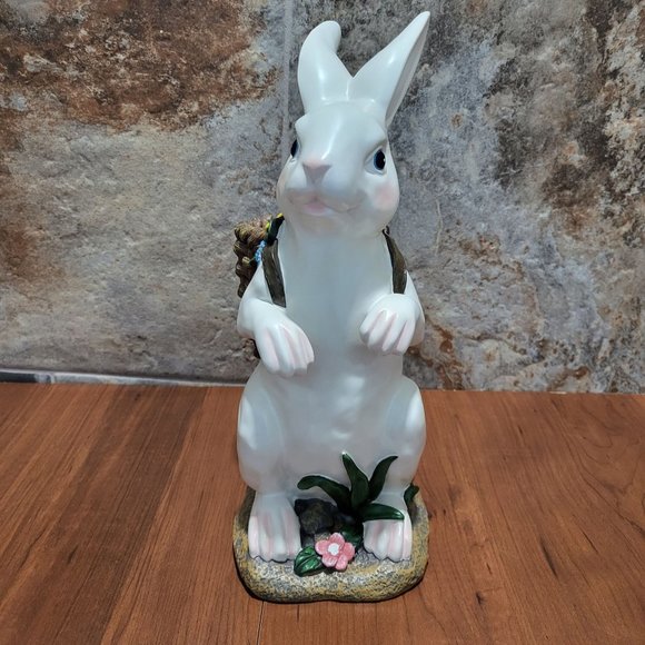 Decorative Bunny Rabbit White Figurine Easter Indoor Decor - Picture 4 of 14